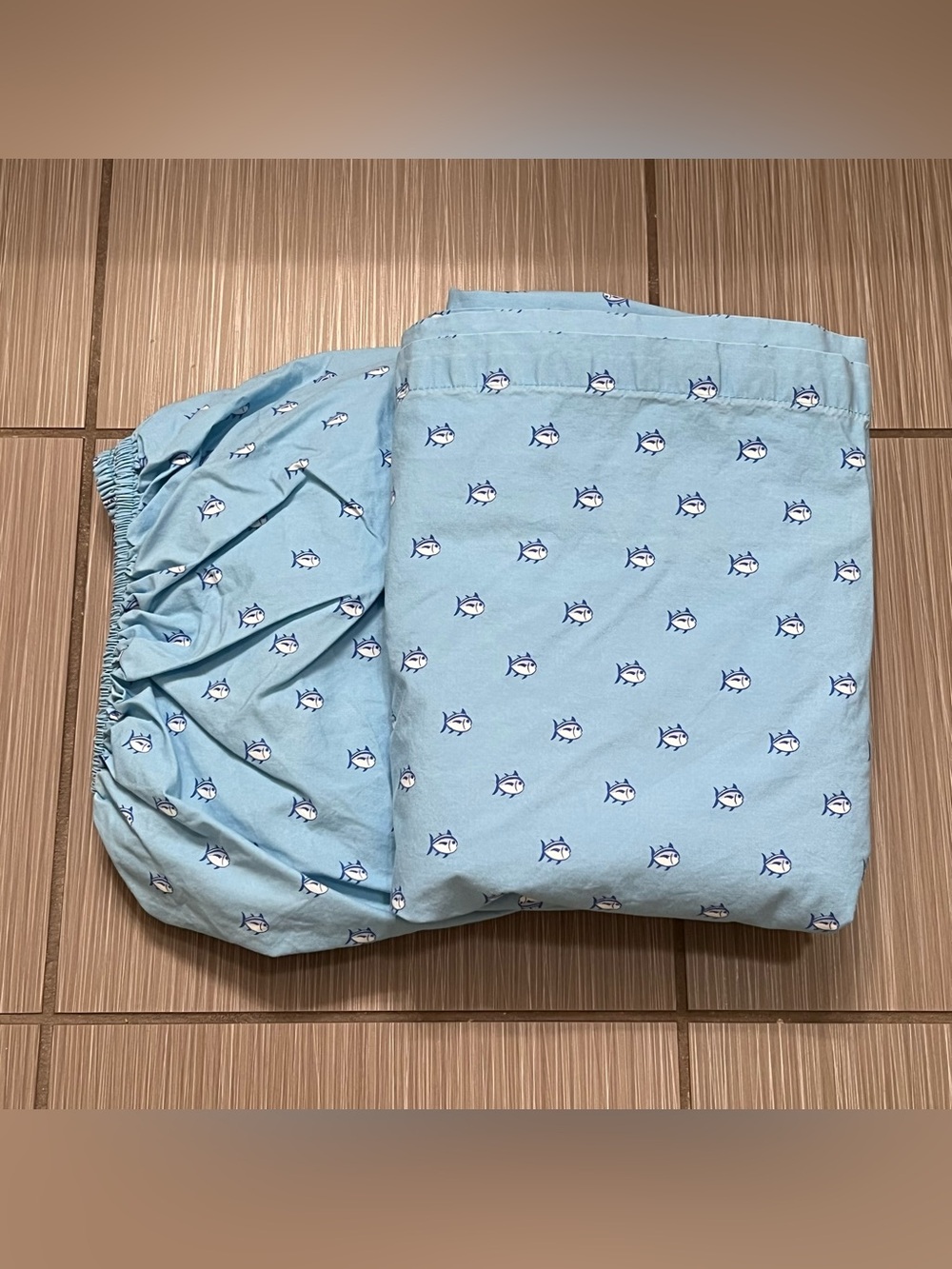 Southern Tide Twin Size sheet set Skipjack blue topaz